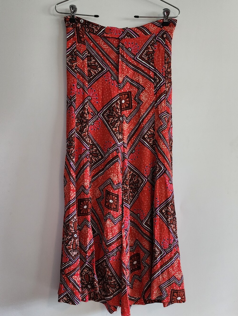 Anthropologie Skirted Wide leg Geometric Printed Flowing Boho Pants Size 2